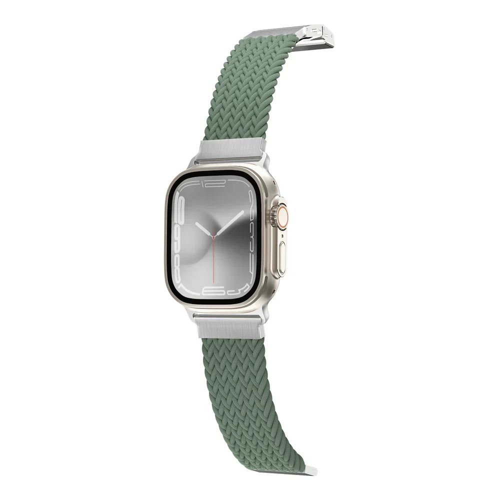 AmazingThing TITAN WEAVE II Braided Sport Band for Apple Watch 8/9 41mm - Dark Green