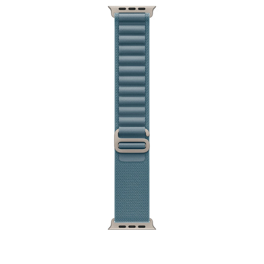 49mm Light Blue Alpine Loop - Medium - Natural Titanium Finish