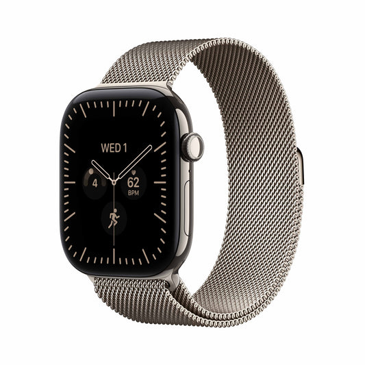 Apple Watch Series 12 GPS + Cellular 46mm Natural Titanium Case with Natural Milanese Loop - M/L