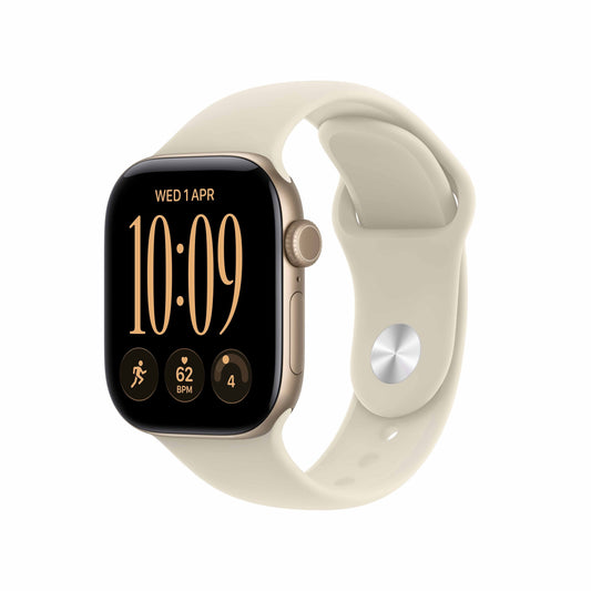 Apple Watch Series 12 GPS 42mm Light Gold Aluminium Case with Sand Sport Band - M/L