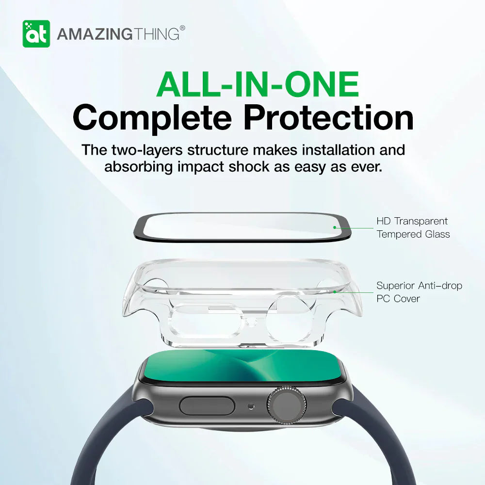 AmazingThing Marsix Case for Apple Watch 8 41mm - Clear