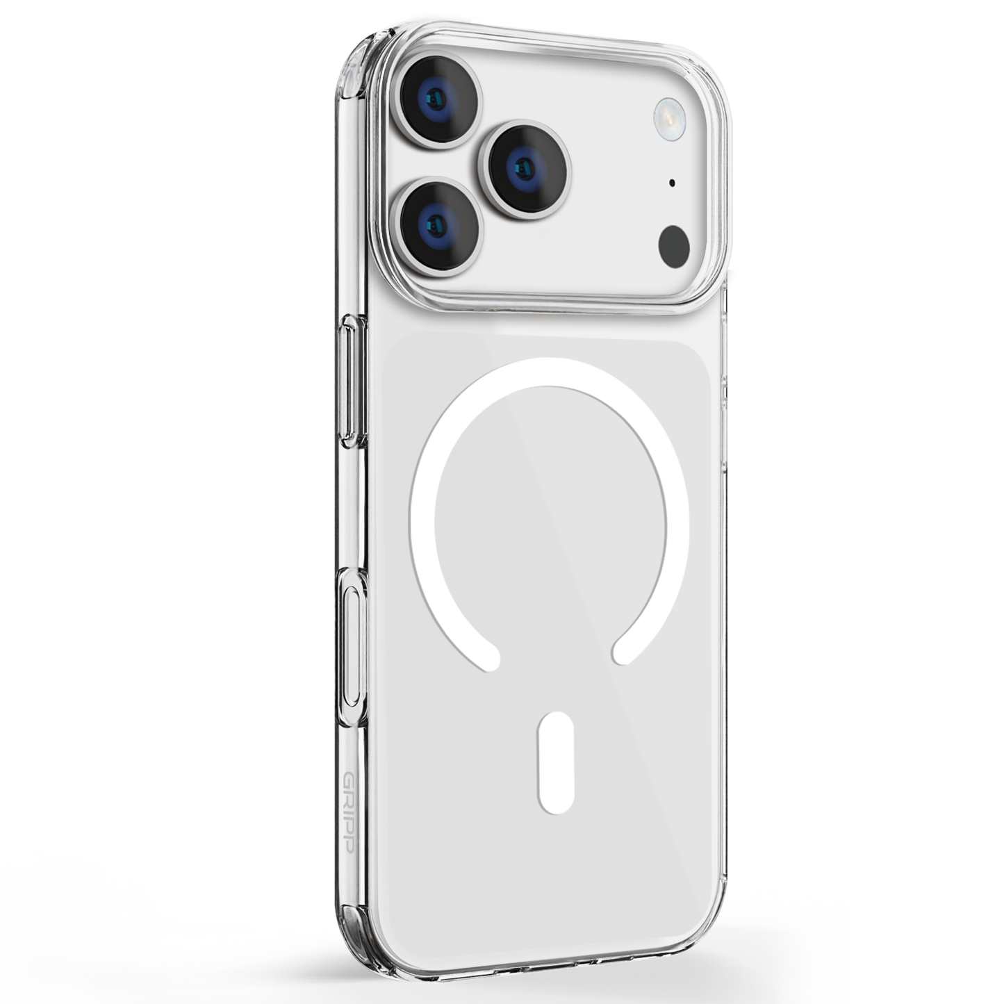 Gripp CLEAR MAGSAFE Case for Apple iPhone 17 Pro Max (6.9") with White Ring - Clear