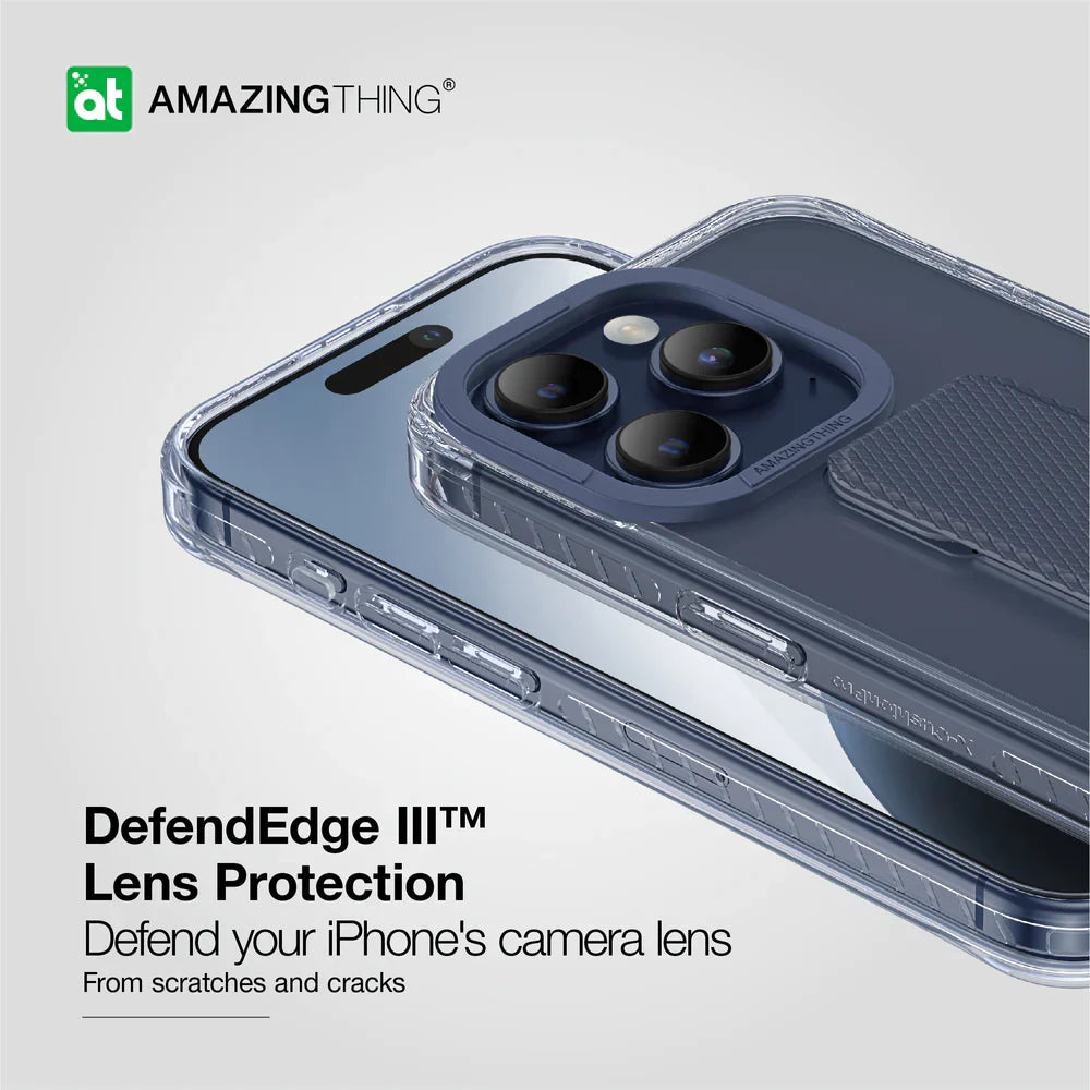 AmazingThing Titan Pro Holder Drop-proof Case for iPhone 15 Pro - Blue