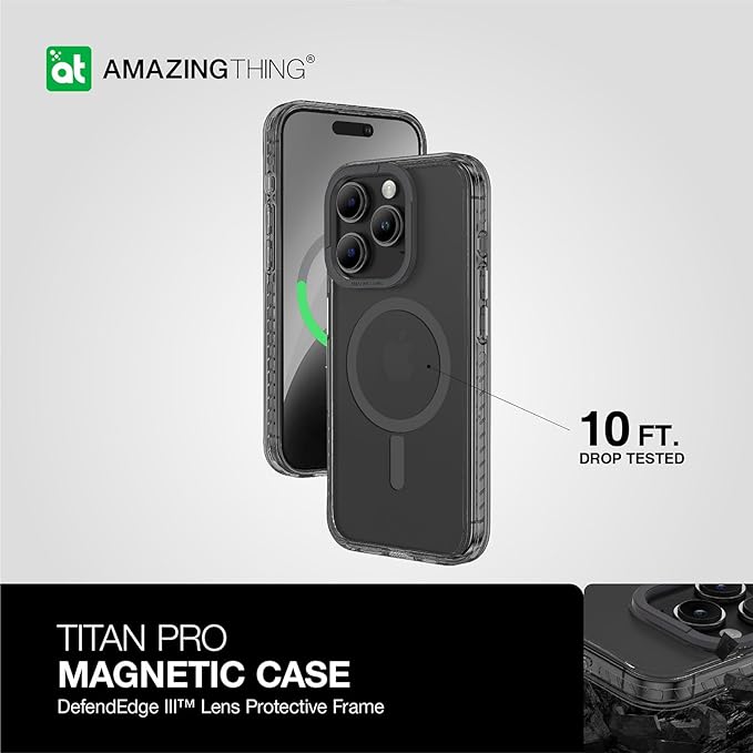 AmazingThings Titan Pro Magnetic Case for iPhone 15 Pro - Black