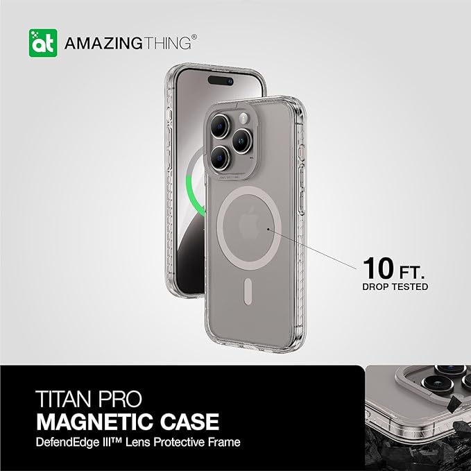 AmazingThings Titan Pro Magnetic Case for iPhone 15 Pro Max - Grey