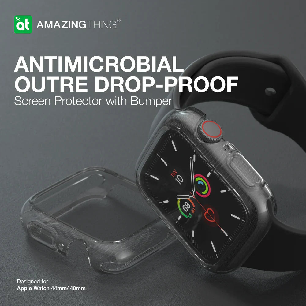 AmazingThing OUTRE Case with Screen Protector for Apple Watch 40mm - Clear