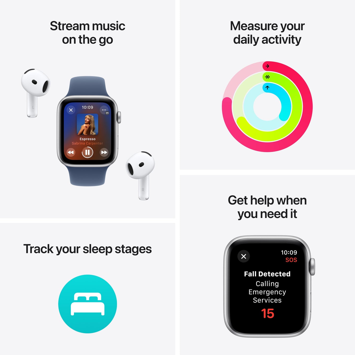 Apple Watch SE GPS + Cellular 40mm Midnight Aluminium Case with Ink Sport Loop
