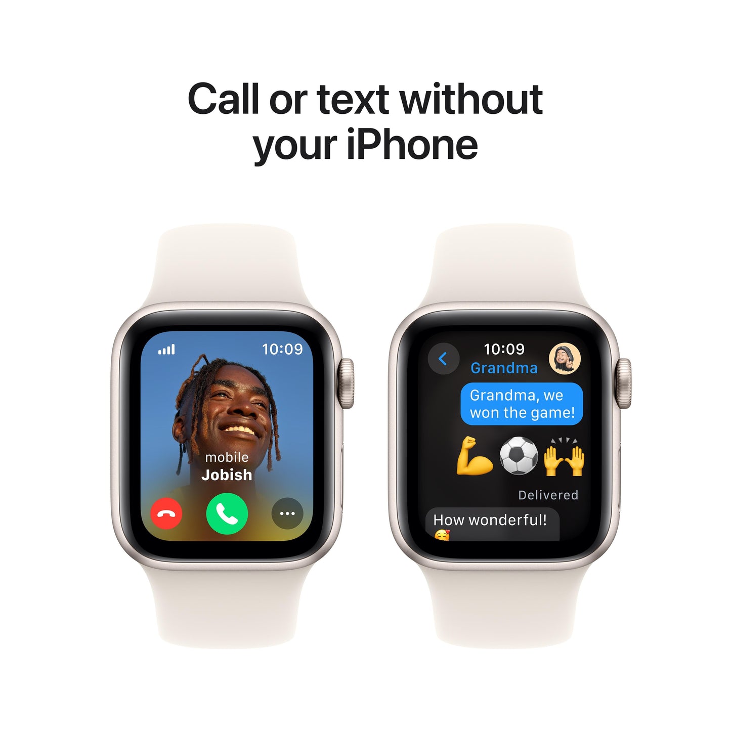 Apple Watch SE GPS + Cellular 40mm Starlight Aluminium Case with Starlight Sport Band - S/M