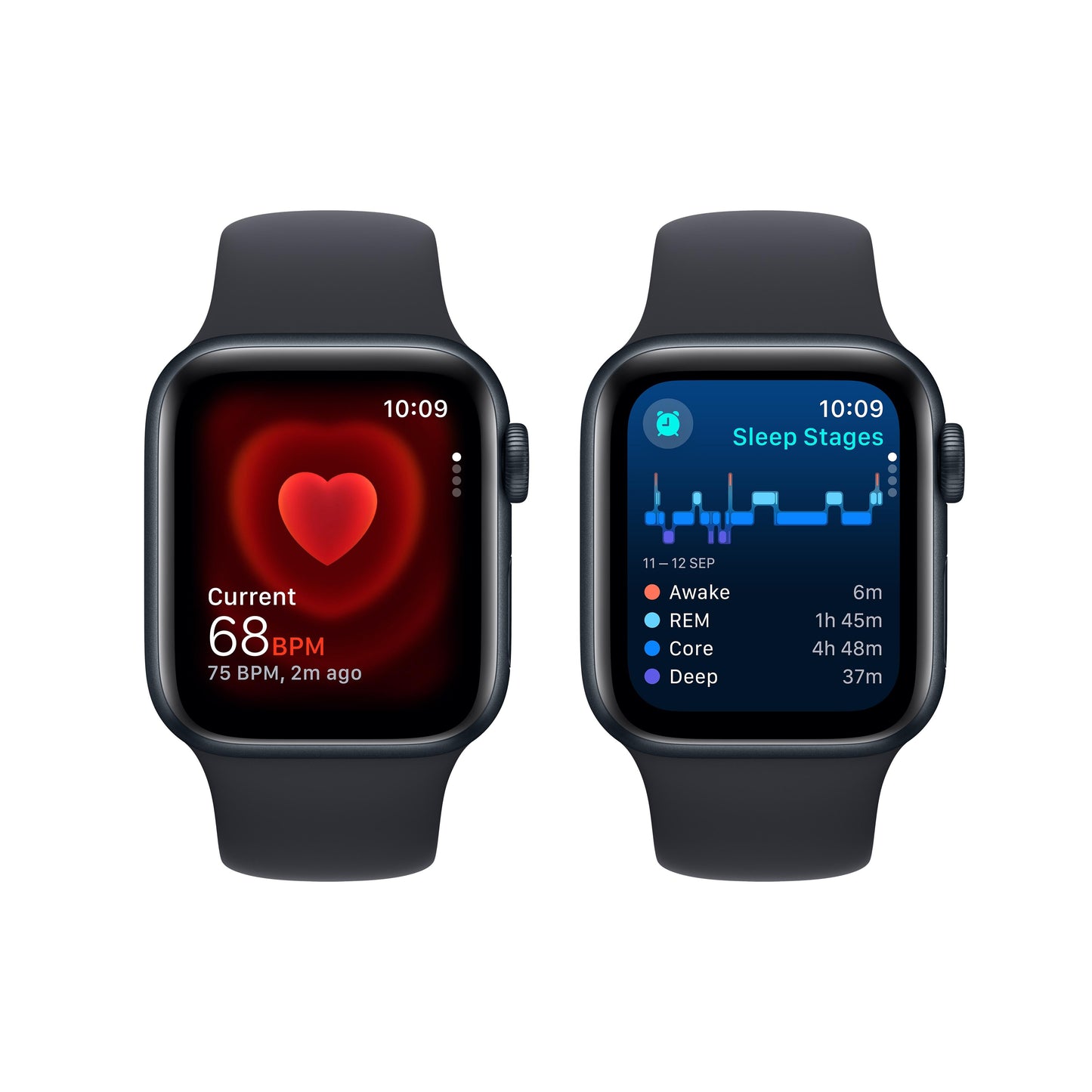 Apple Watch SE GPS 40mm Midnight Aluminium Case with Midnight Sport Band - S/M