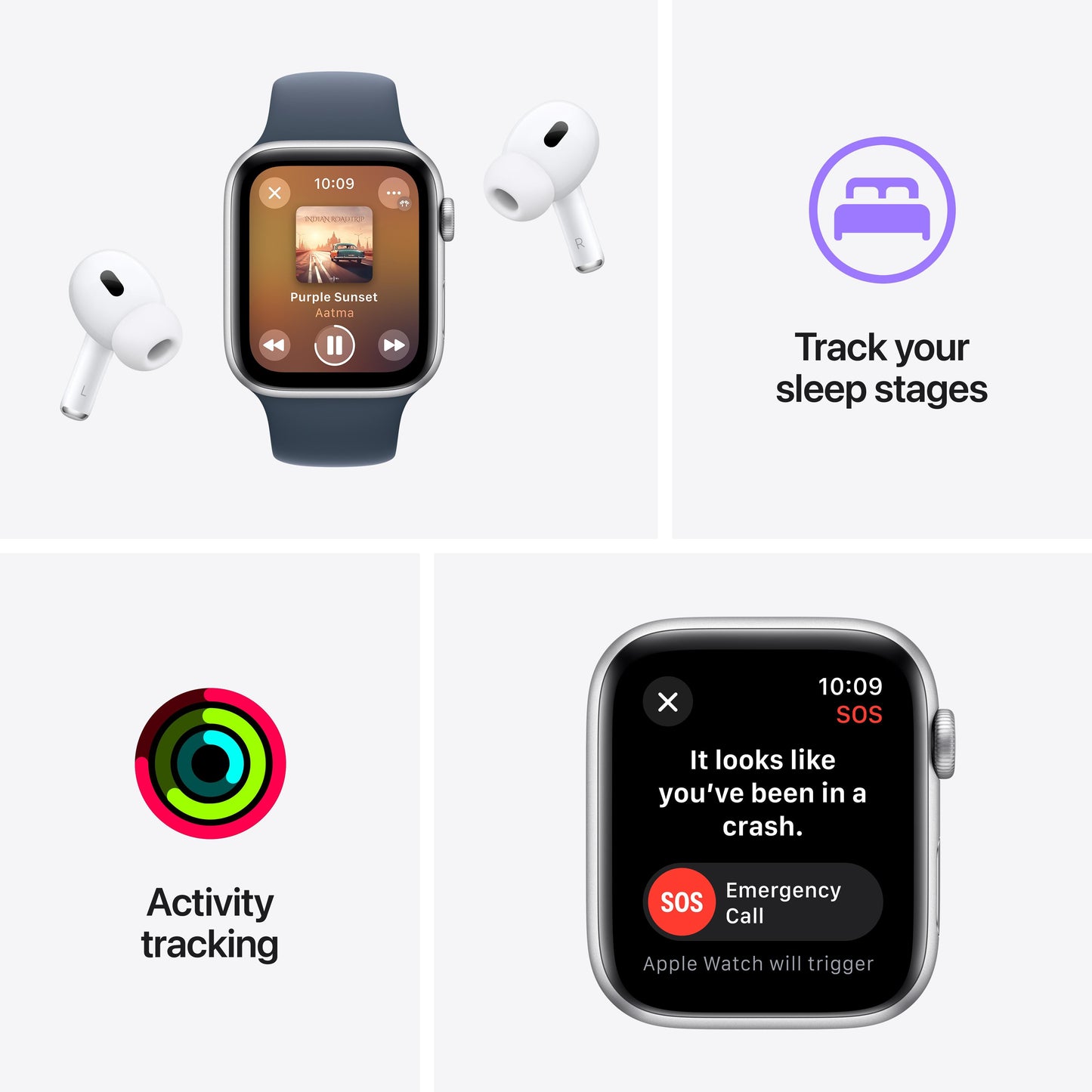 Apple Watch SE GPS 40mm Starlight Aluminium Case with Starlight Sport Band - S/M
