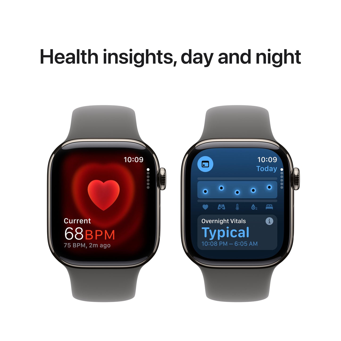 Apple Watch Series 10 GPS + Cellular 42mm Natural Titanium Case with Stone Grey Sport Band - S/M