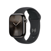 Apple Watch Series 10 GPS + Cellular 42mm Slate Titanium Case with Black Sport Band - M/L