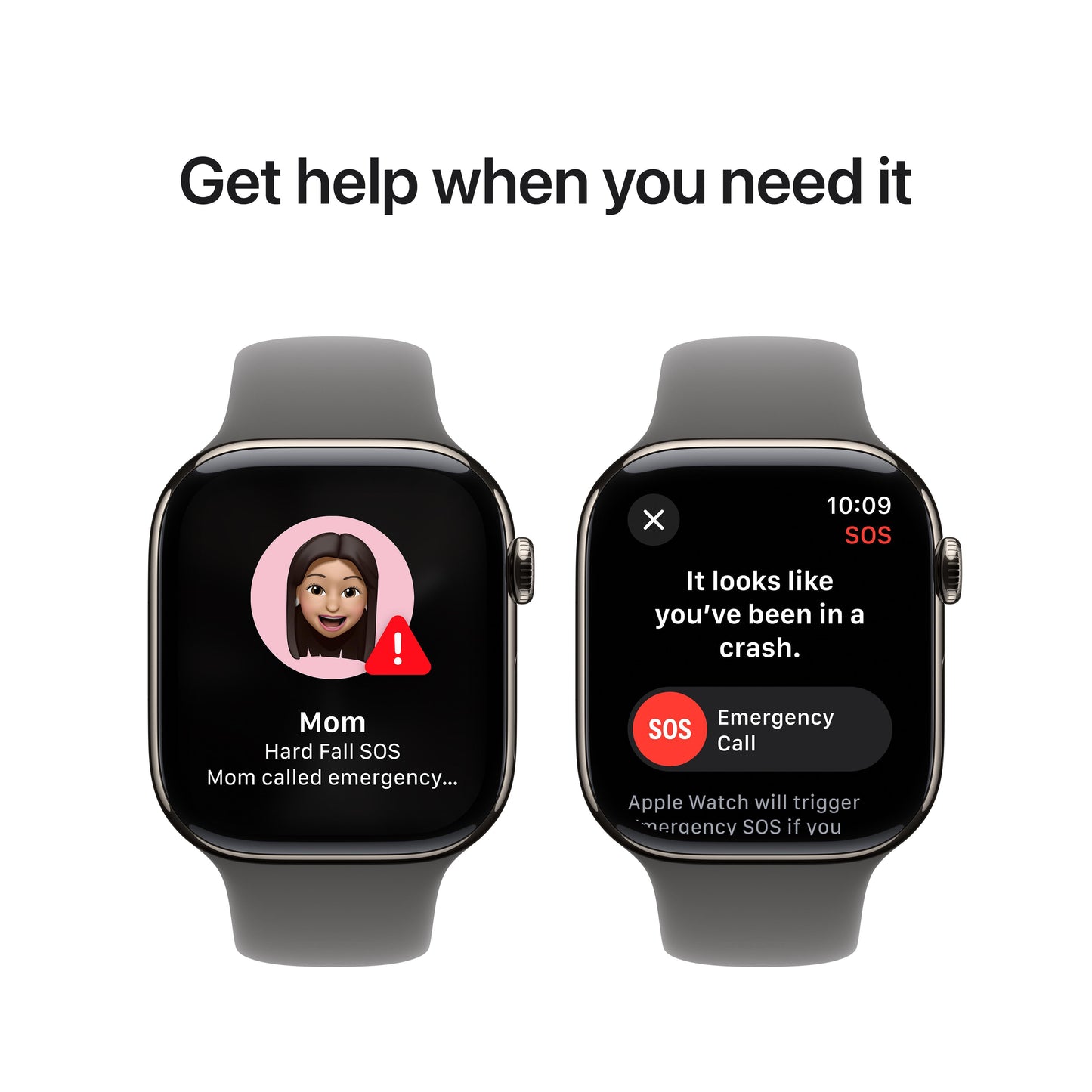 Apple Watch Series 10 GPS + Cellular 46mm Natural Titanium Case with Stone Grey Sport Band - M/L