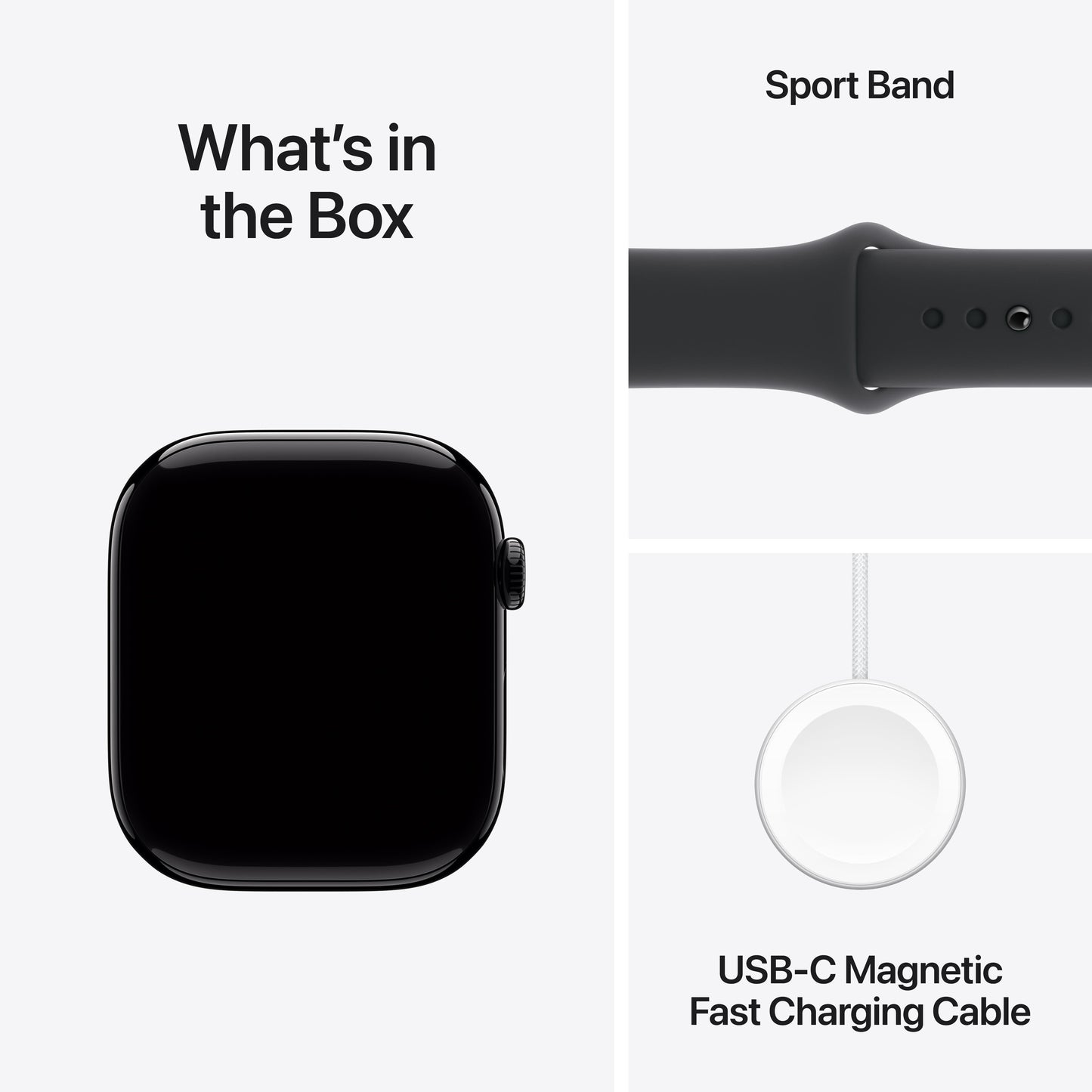 Apple Watch Series 10 GPS + Cellular 46mm Jet Black Aluminium Case with Black Sport Band - M/L