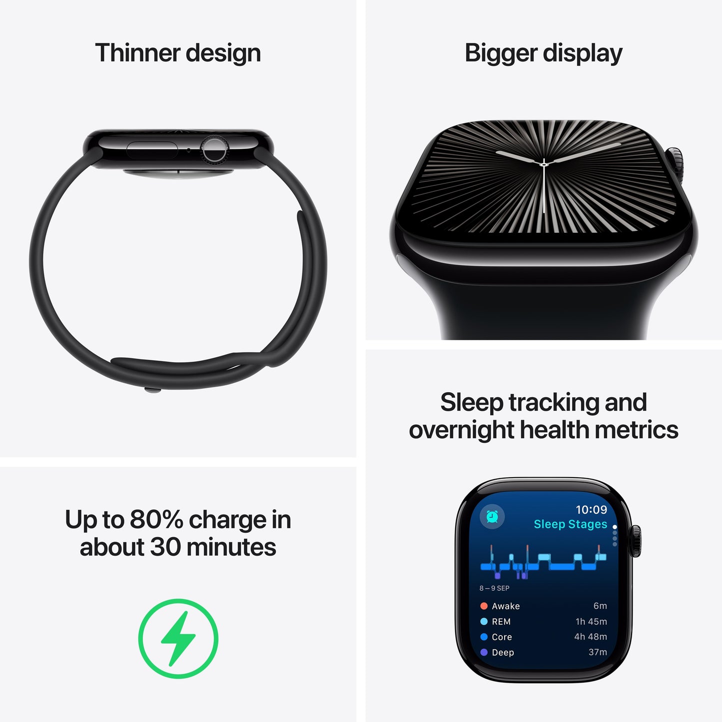 Apple Watch Series 10 GPS + Cellular 46mm Rose Gold Aluminium Case with Light Blush Sport Band - S/M