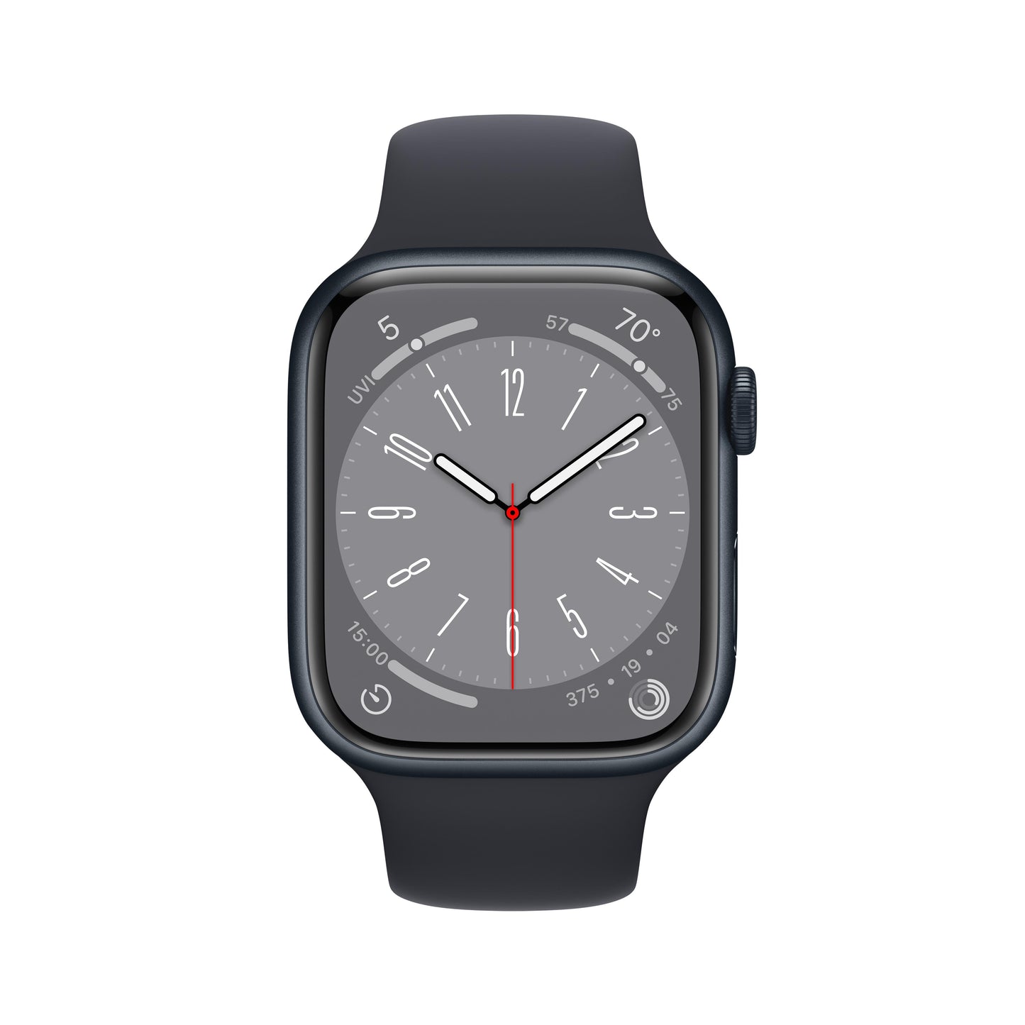 Apple Watch Series 8 GPS + Cellular 45mm Midnight Aluminium Case with Midnight Sport Band - Regular