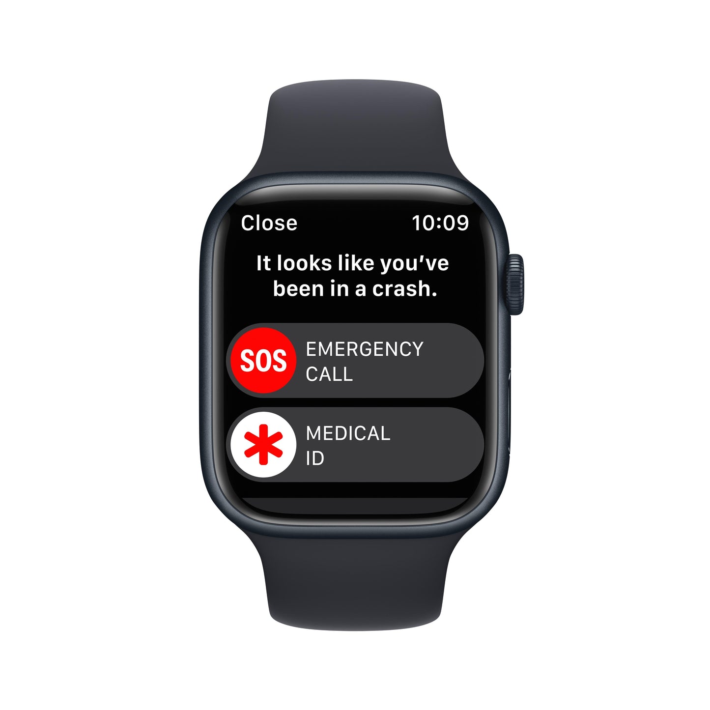 Apple Watch Series 8 GPS + Cellular 45mm Midnight Aluminium Case with Midnight Sport Band - Regular