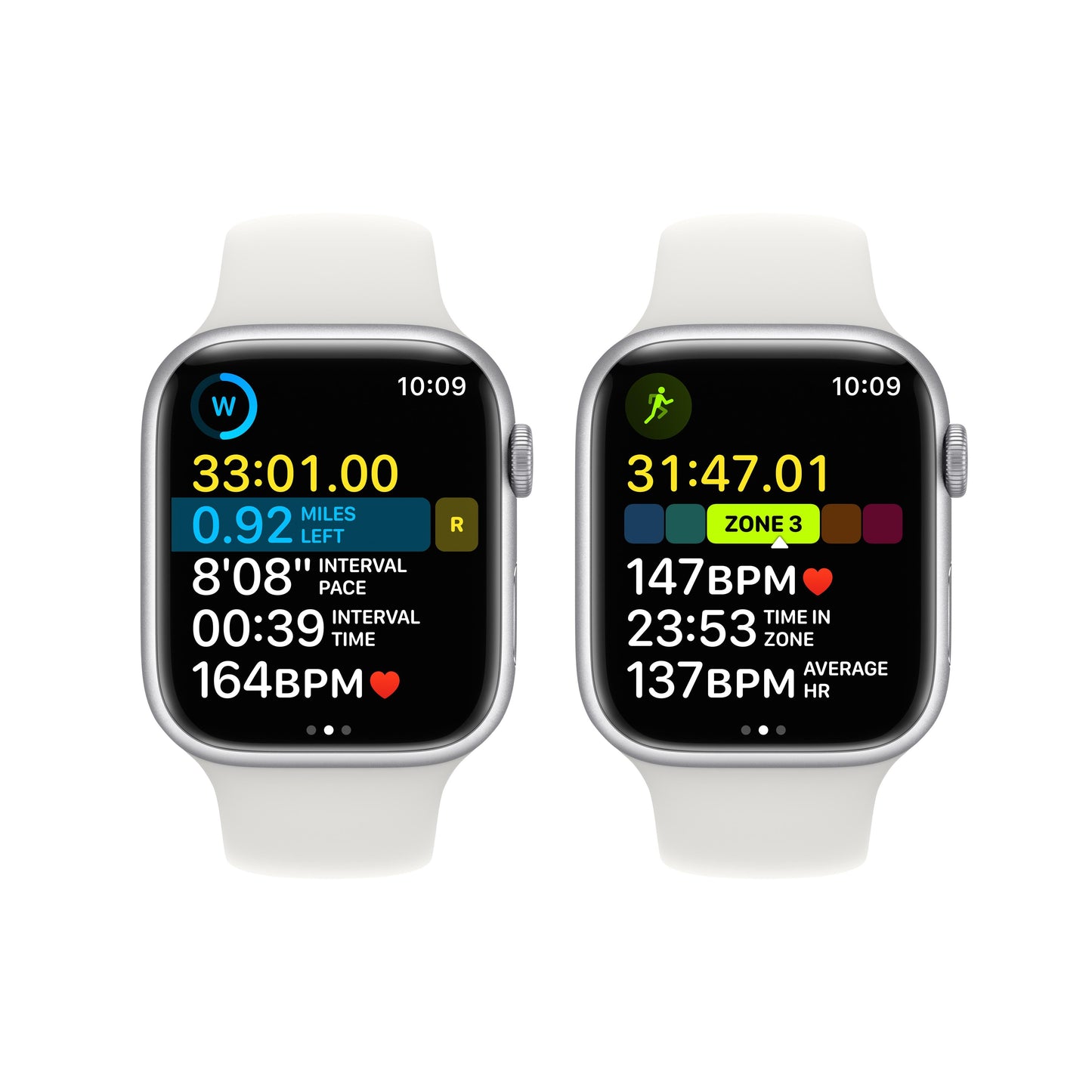 Apple Watch Series 8 GPS + Cellular 45mm Silver Aluminium Case with White Sport Band - Regular