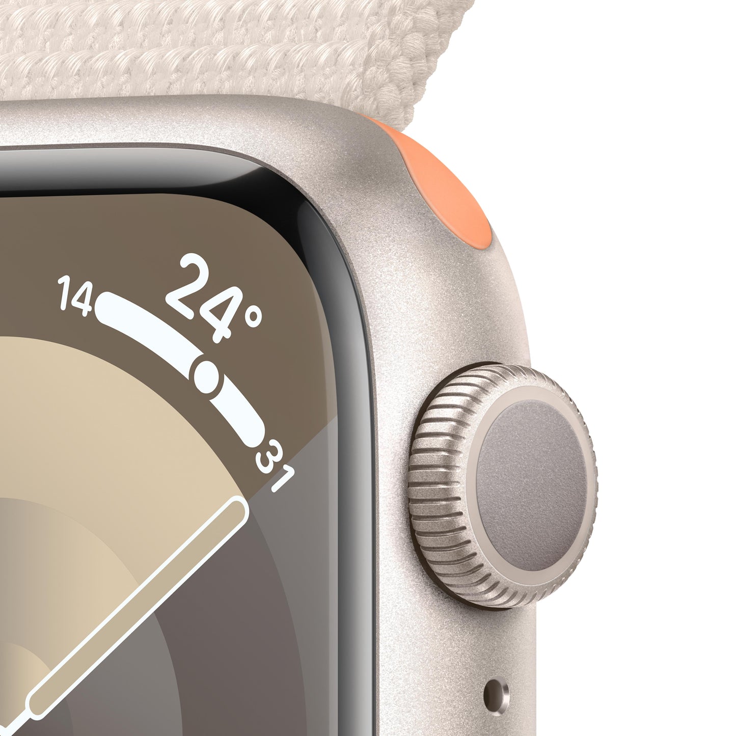 Apple Watch Series 9 GPS 41mm Starlight Aluminium Case with Starlight Sport Loop