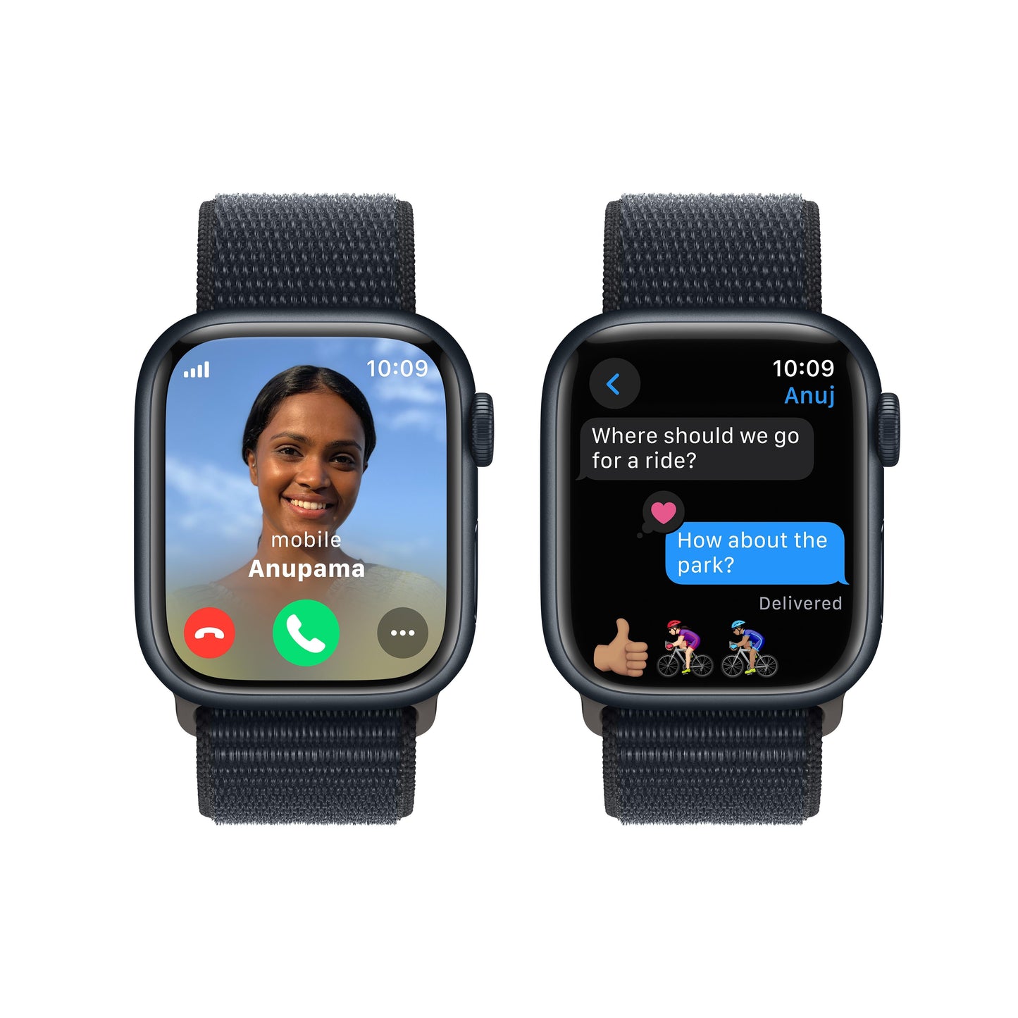 Apple Watch Series 9 GPS + Cellular 41mm Midnight Aluminium Case with Midnight Sport Loop
