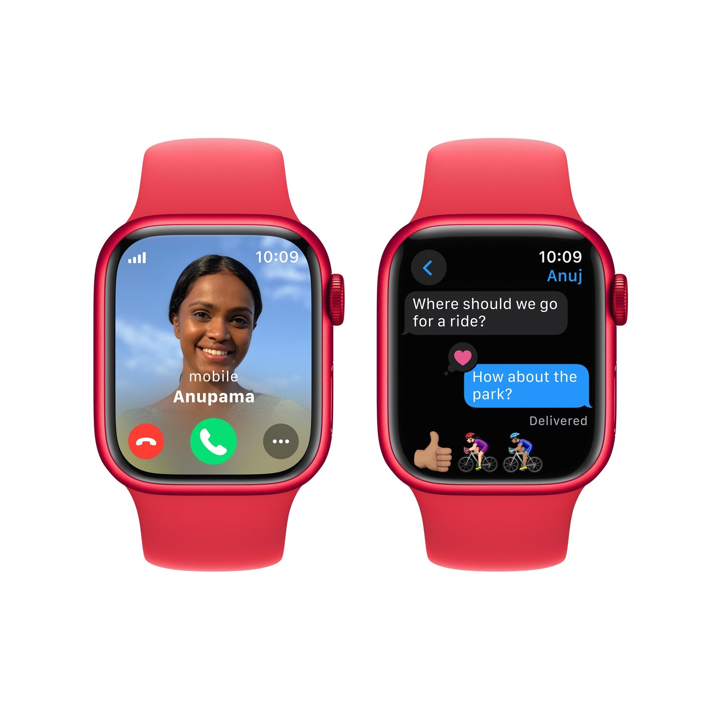 Apple Watch Series 9 GPS + Cellular 41mm (PRODUCT)RED Aluminium Case with (PRODUCT)RED Sport Band - S/M