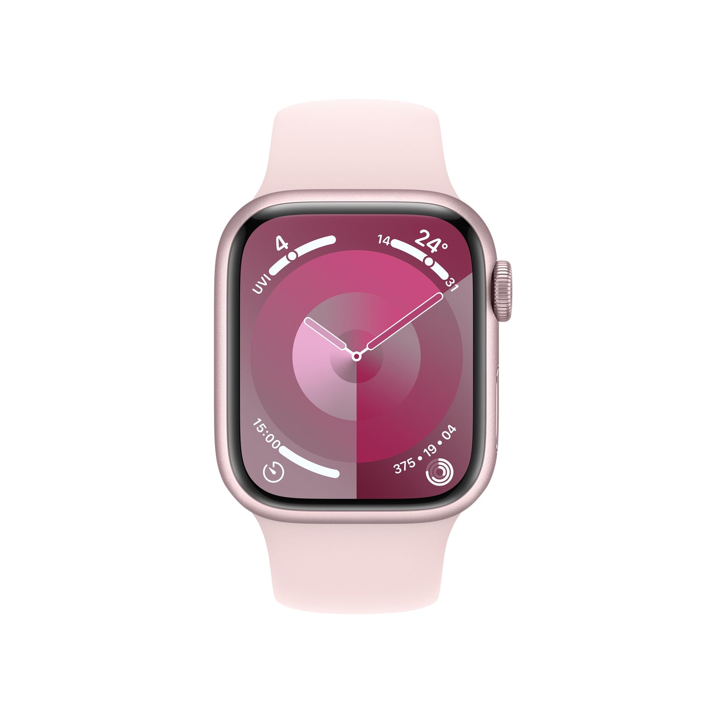Apple Watch Series 9 GPS + Cellular 41mm Pink Aluminium Case with Light Pink Sport Band - M/L