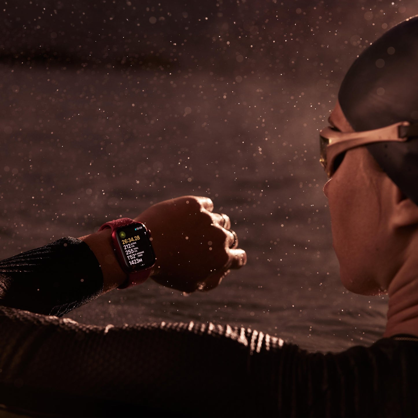 Apple Watch Series 9 GPS + Cellular 45mm Pink Aluminium Case with Light Pink Sport Band - M/L