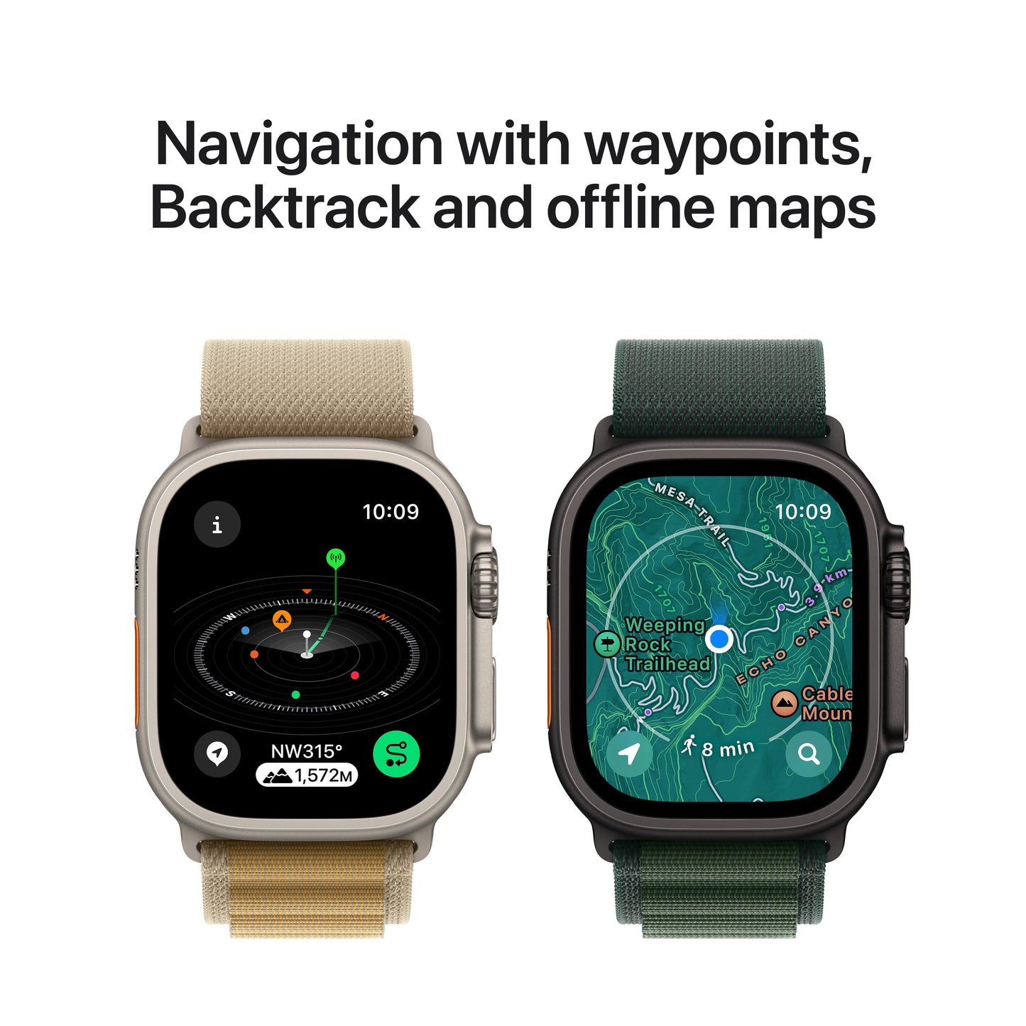 Apple Watch Ultra 2 GPS + Cellular 49mm Black Titanium Case with Black Titanium Milanese Loop - Small