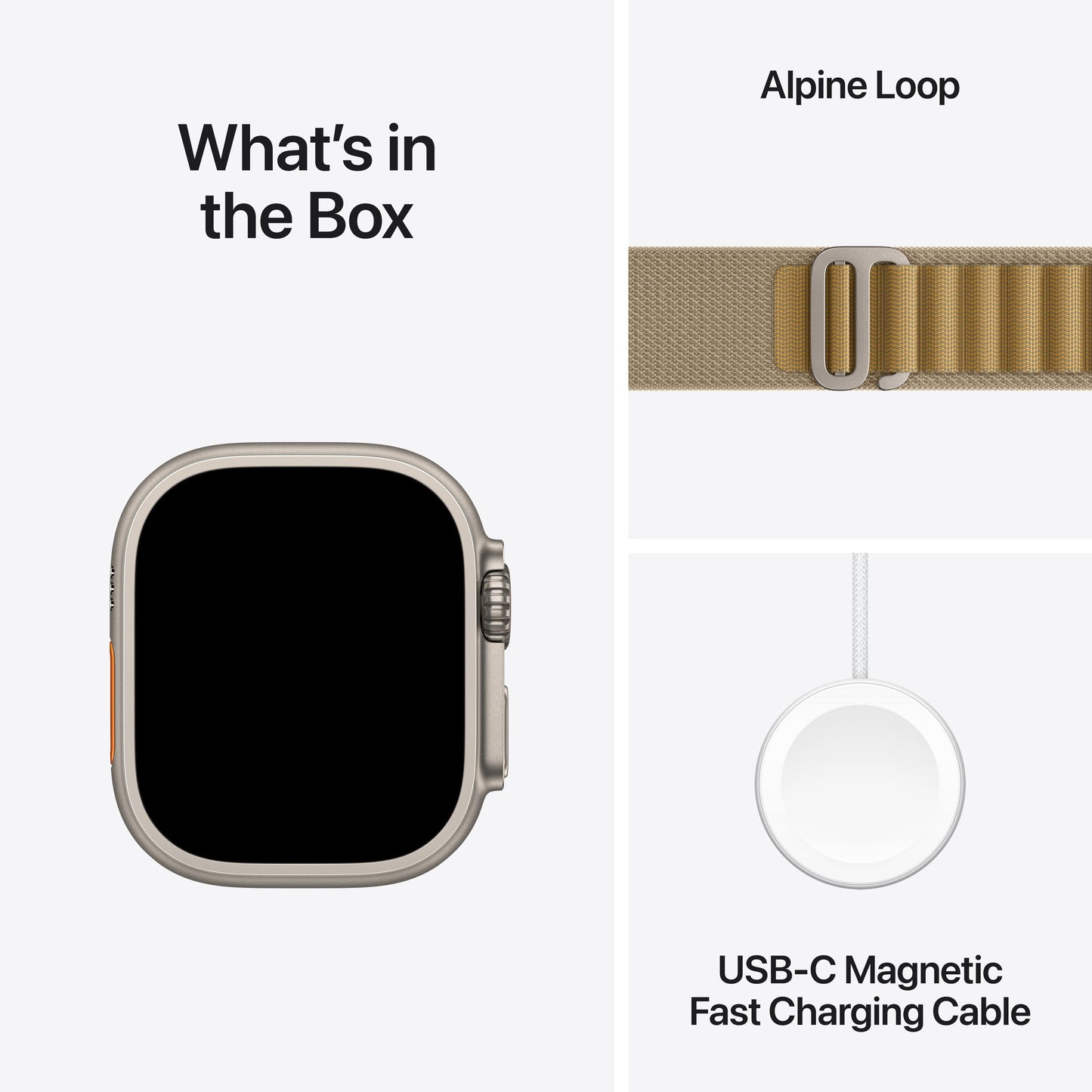 Apple Watch Ultra 2 GPS + Cellular 49mm Natural Titanium Case with Tan Alpine Loop - L
