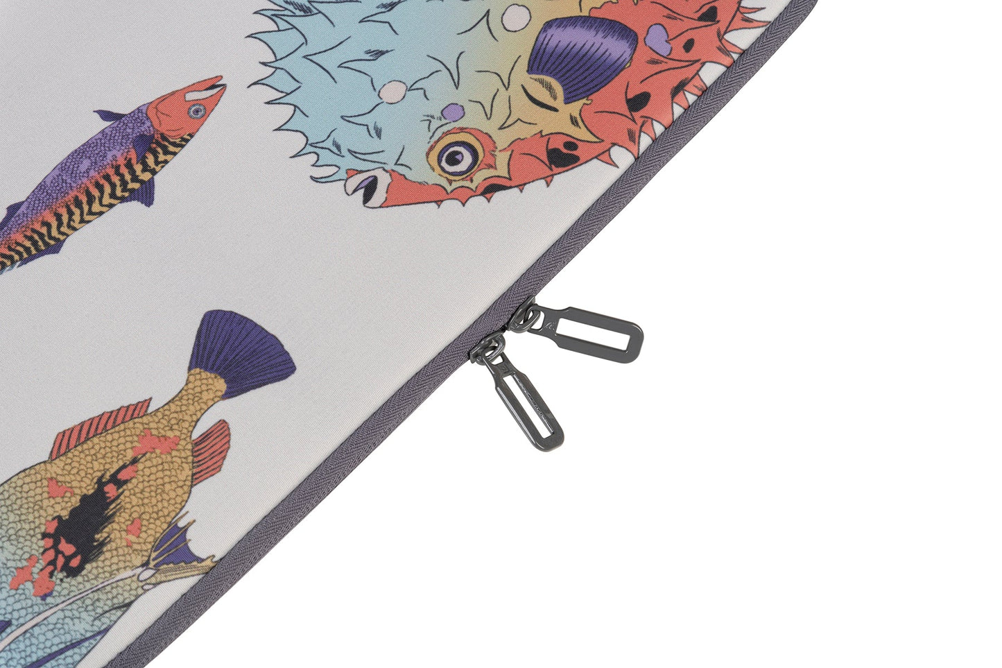 Tucano Schizzo Fishes Design Sleeve 13'/14" -White