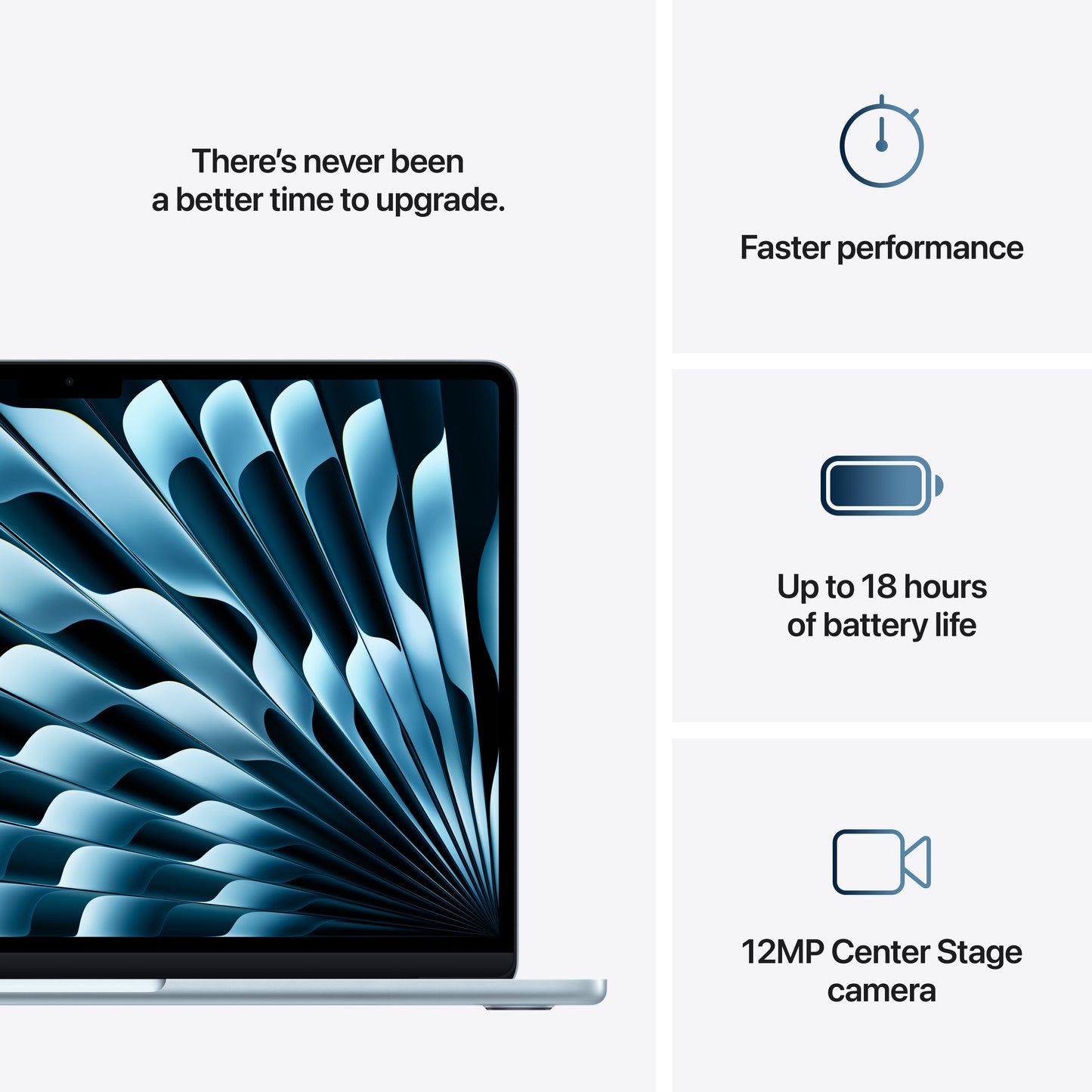 13-inch MacBook Air: Apple M4 chip with 10-core CPU and 8-core GPU, 256GB SSD - Sky Blue