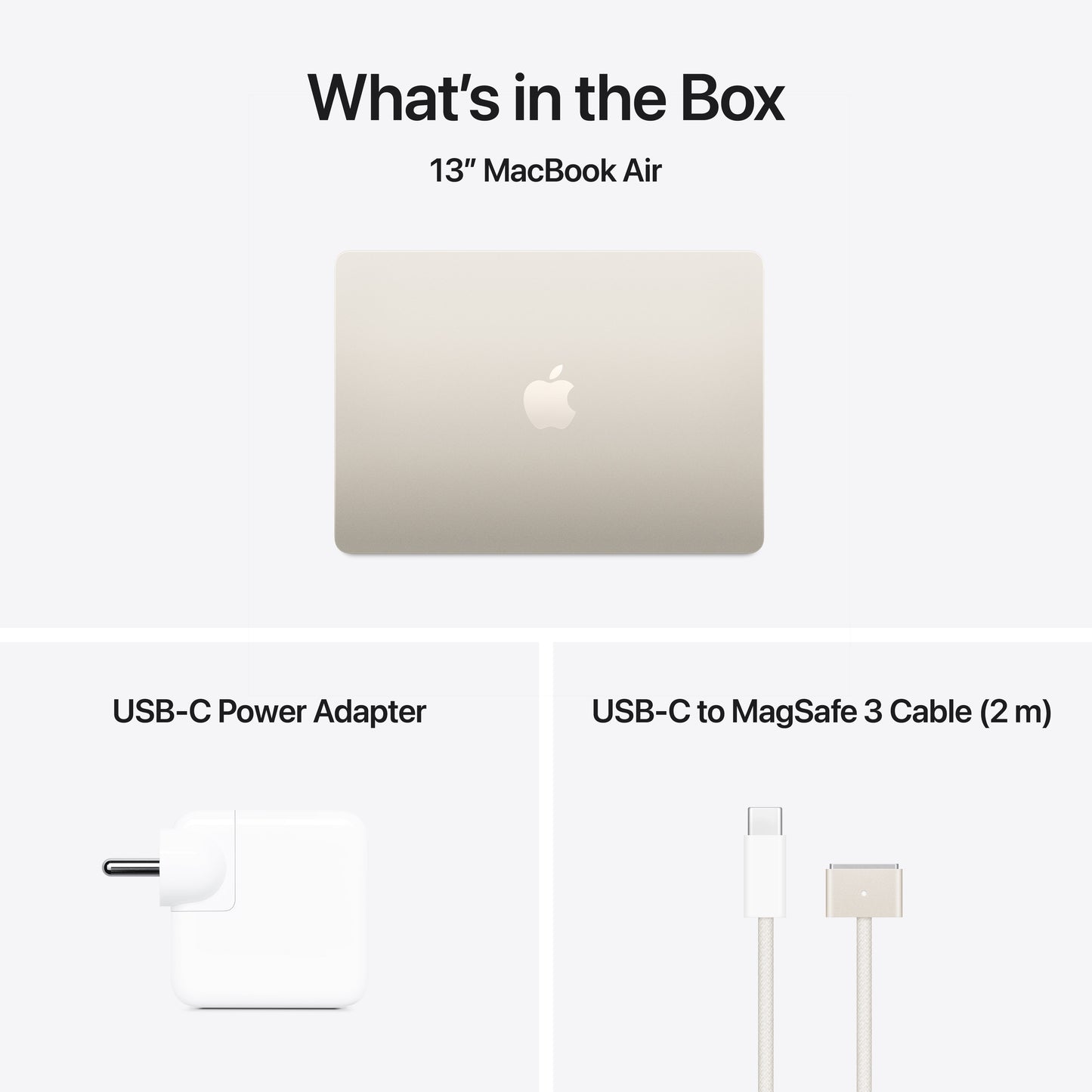 13-inch MacBook Air: Apple M4 chip with 10-core CPU and 8-core GPU, 256GB SSD - Starlight