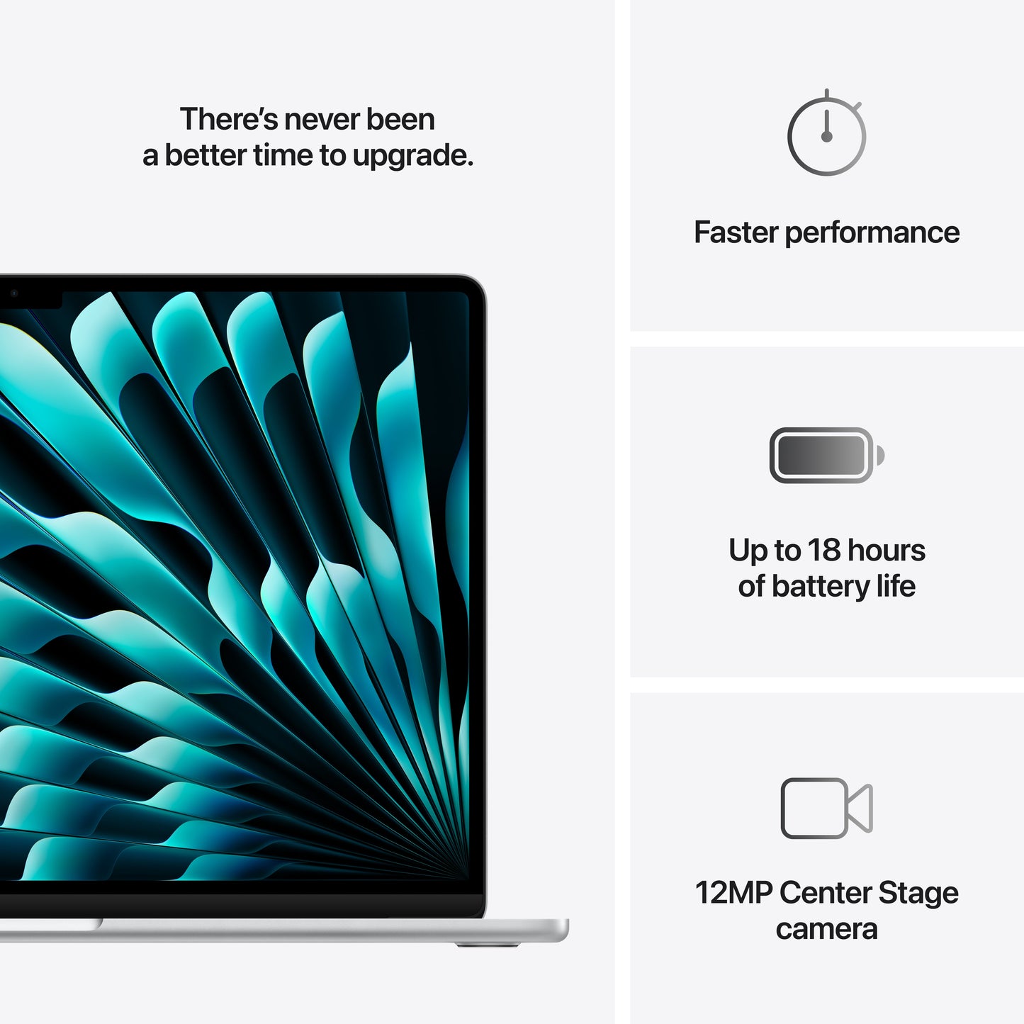 15-inch MacBook Air: Apple M4 chip with 10-core CPU and 10-core GPU, 256GB SSD - Silver