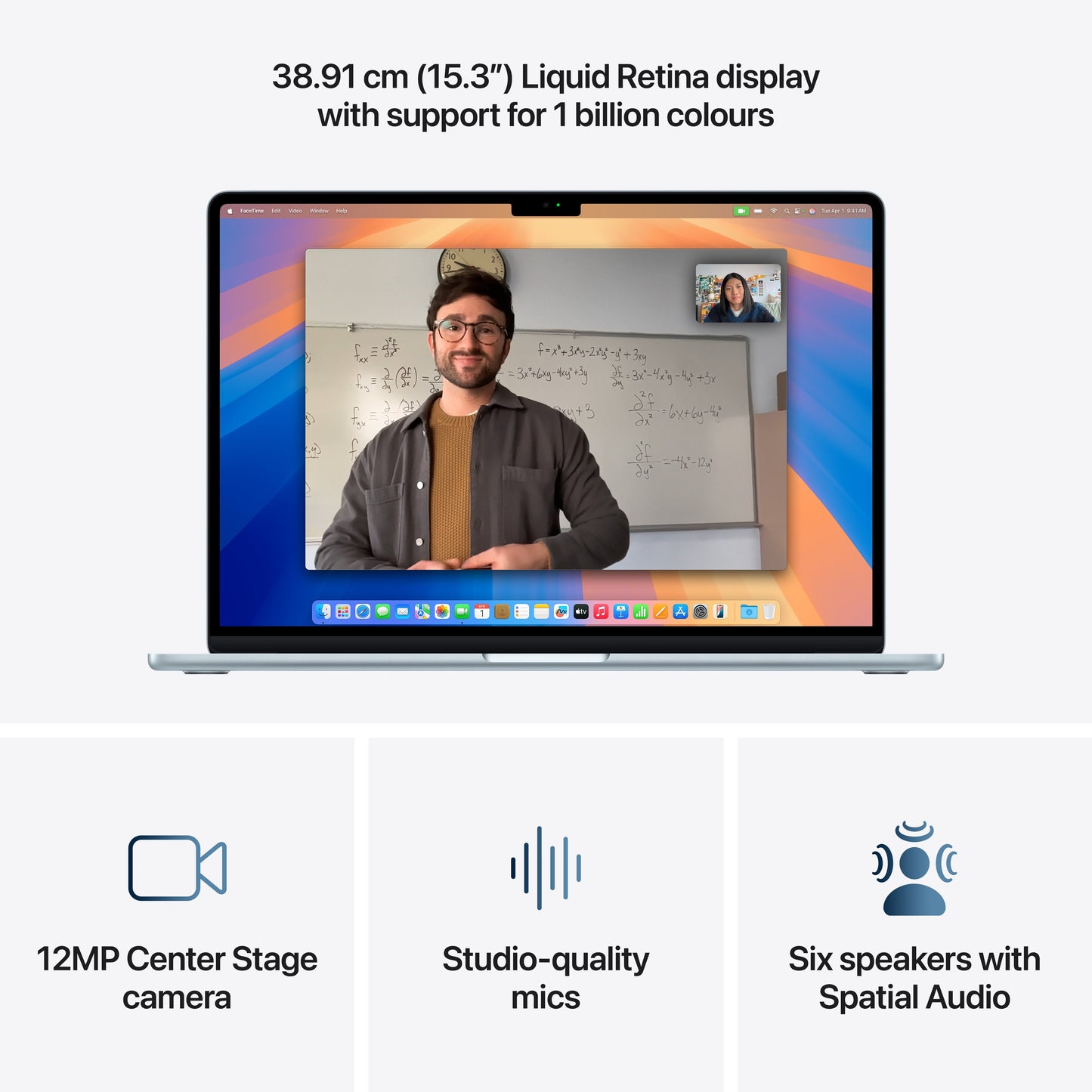 15-inch MacBook Air: Apple M4 chip with 10-core CPU and 10-core GPU, 512GB SSD - Sky Blue