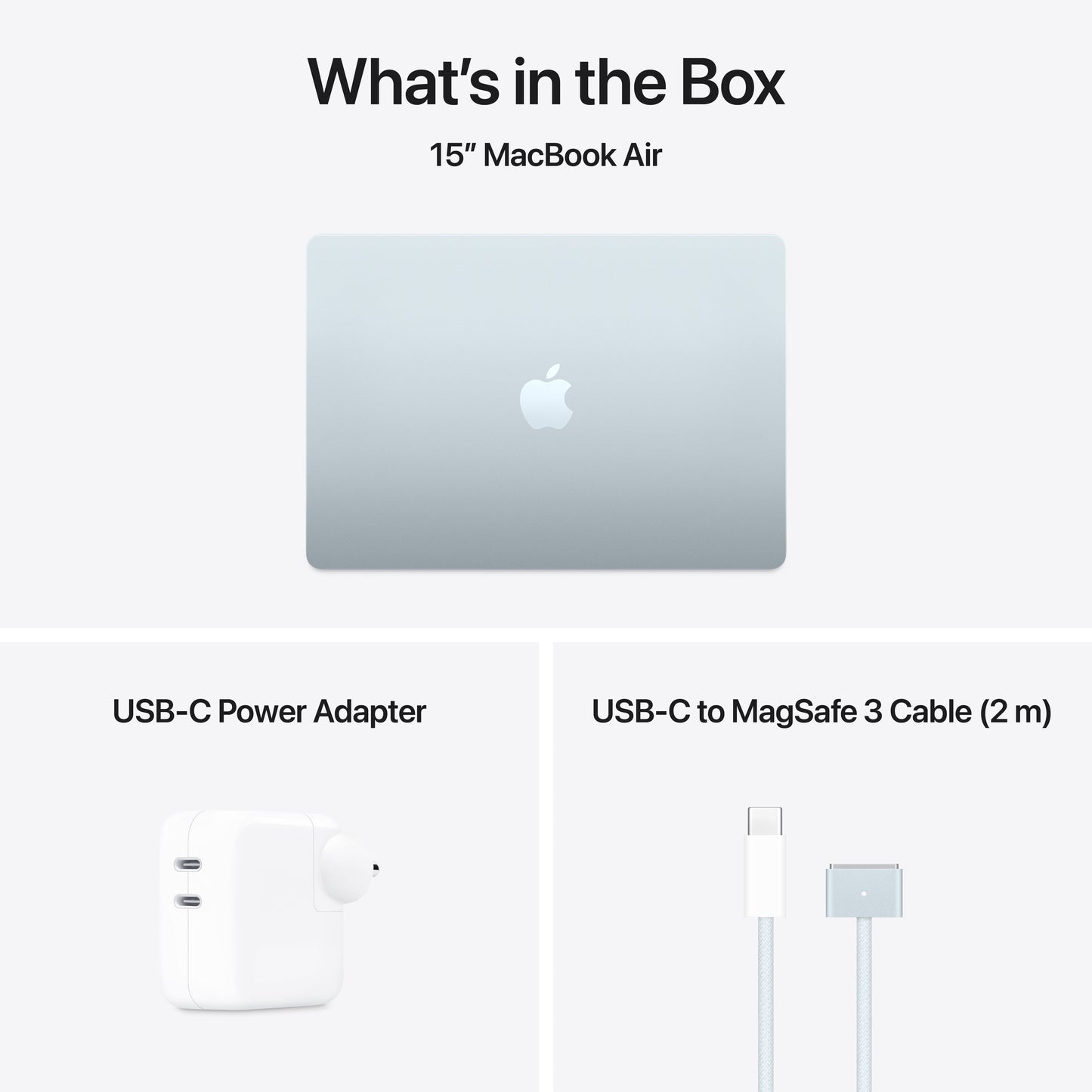 15-inch MacBook Air: Apple M4 chip with 10-core CPU and 10-core GPU, 256GB SSD - Sky Blue