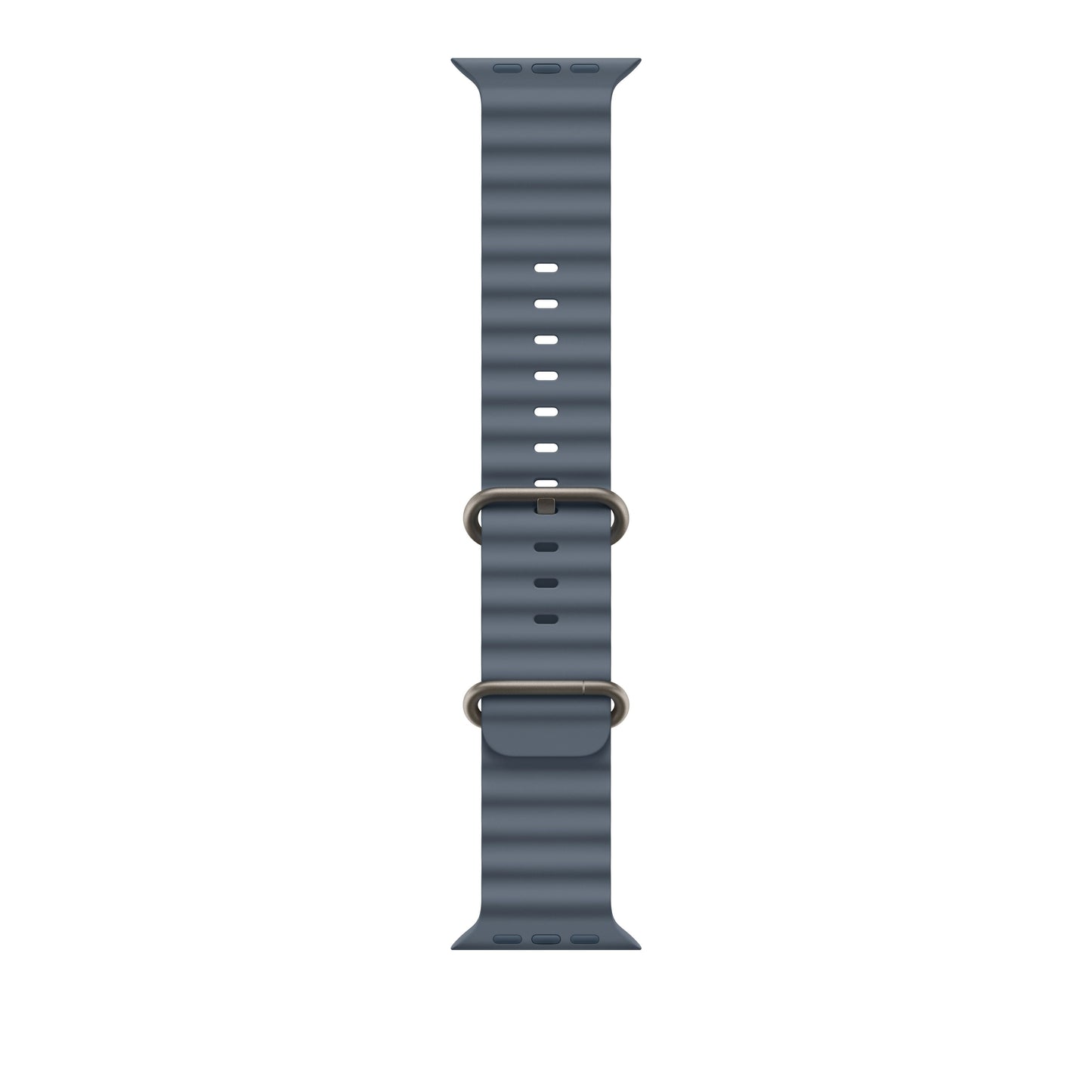 49mm Anchor Blue Ocean Band - Natural Titanium Finish