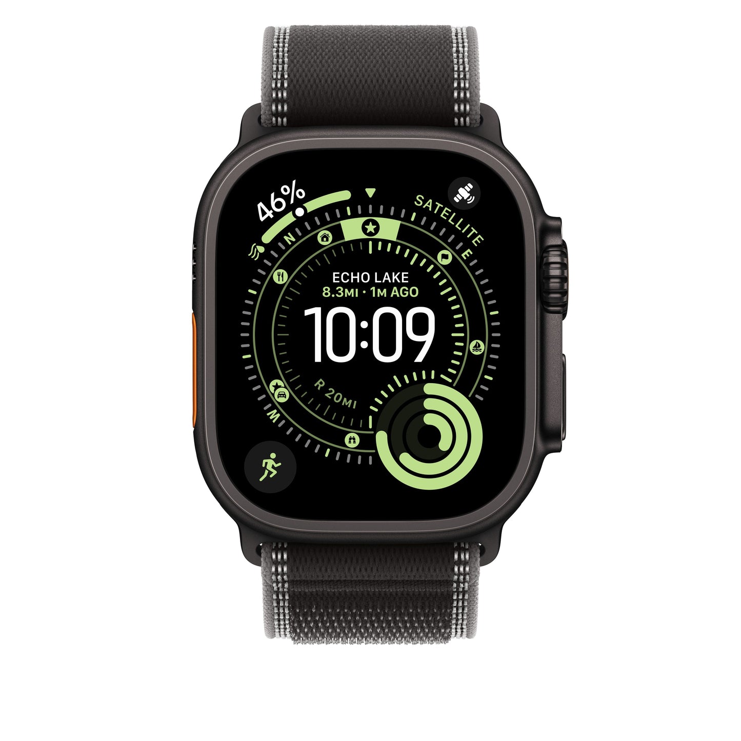 49mm Black/Charcoal Trail Loop - S/M - Black Titanium Finish
