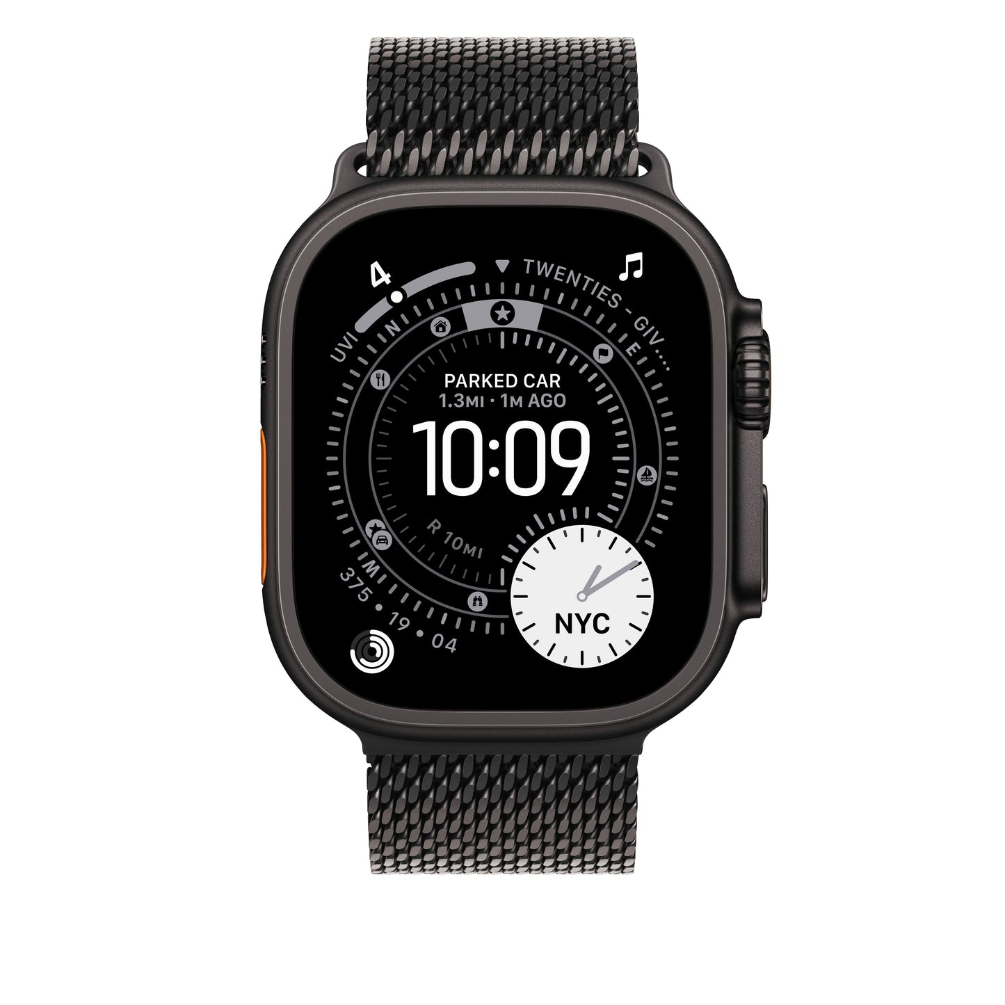 49mm Black Titanium Milanese Loop - Medium