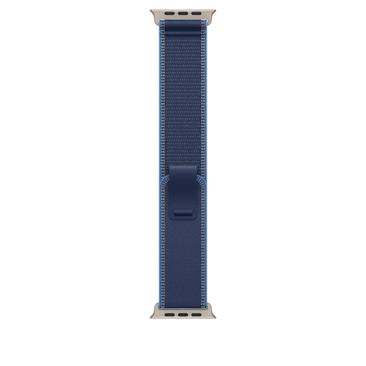 49mm Blue/Bright Blue Trail Loop – S/M - Natural Titanium Finish
