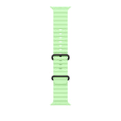 49mm Neon Green Ocean Band - Black Titanium Finish