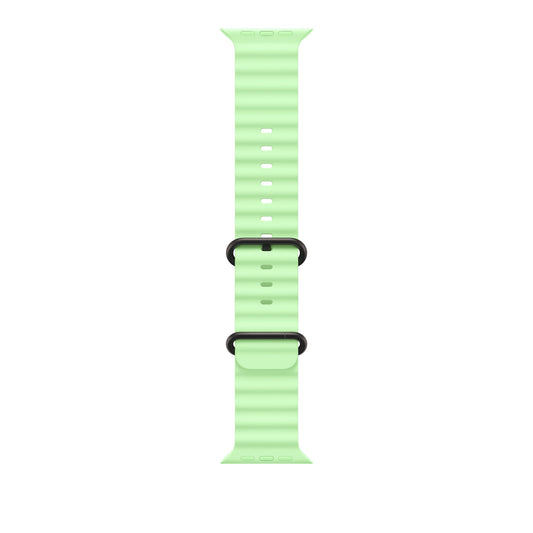 49mm Neon Green Ocean Band - Black Titanium Finish
