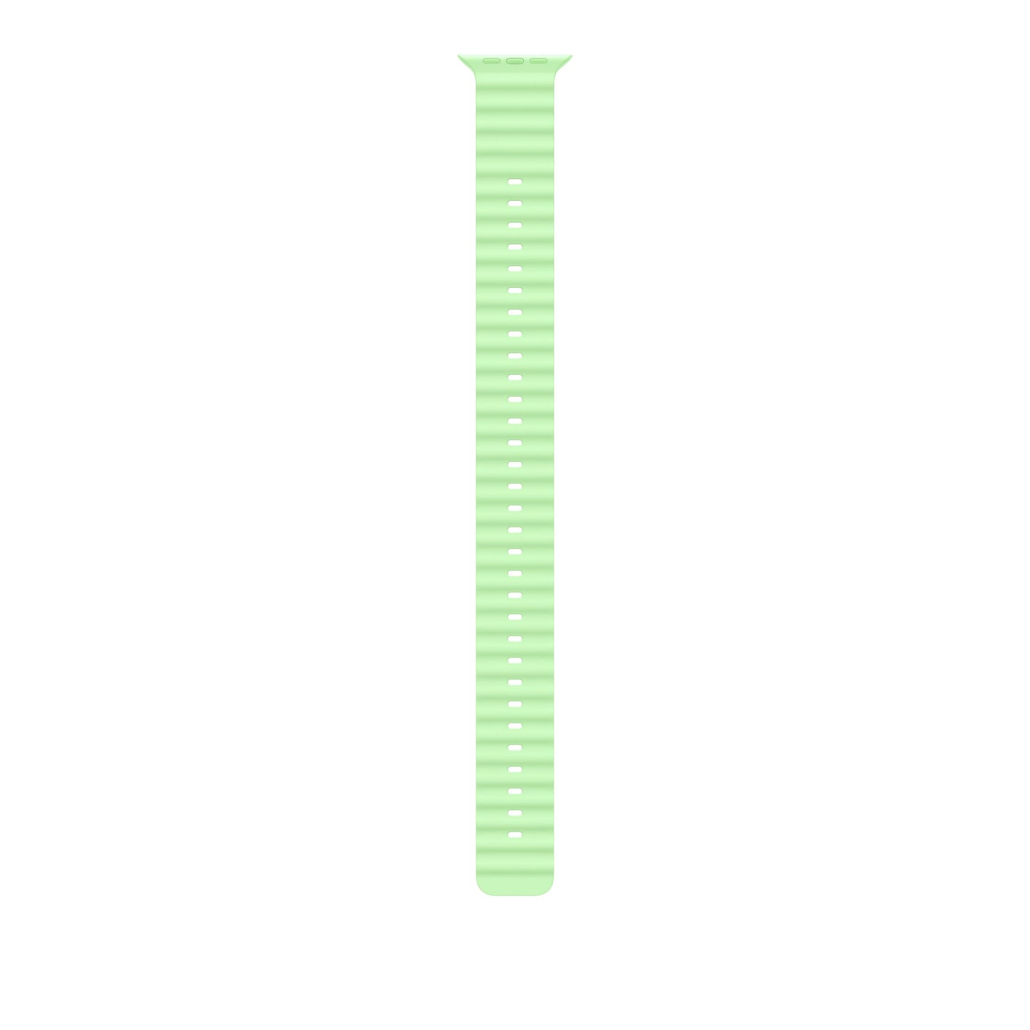 49mm Neon Green Ocean Band Extension - Natural Titanium Finish
