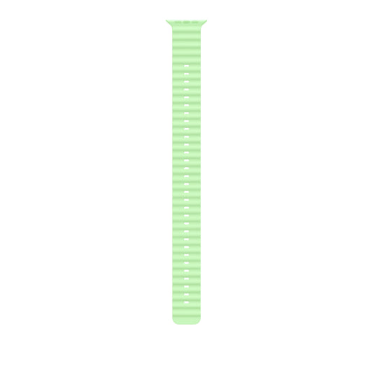 49mm Neon Green Ocean Band Extension - Natural Titanium Finish