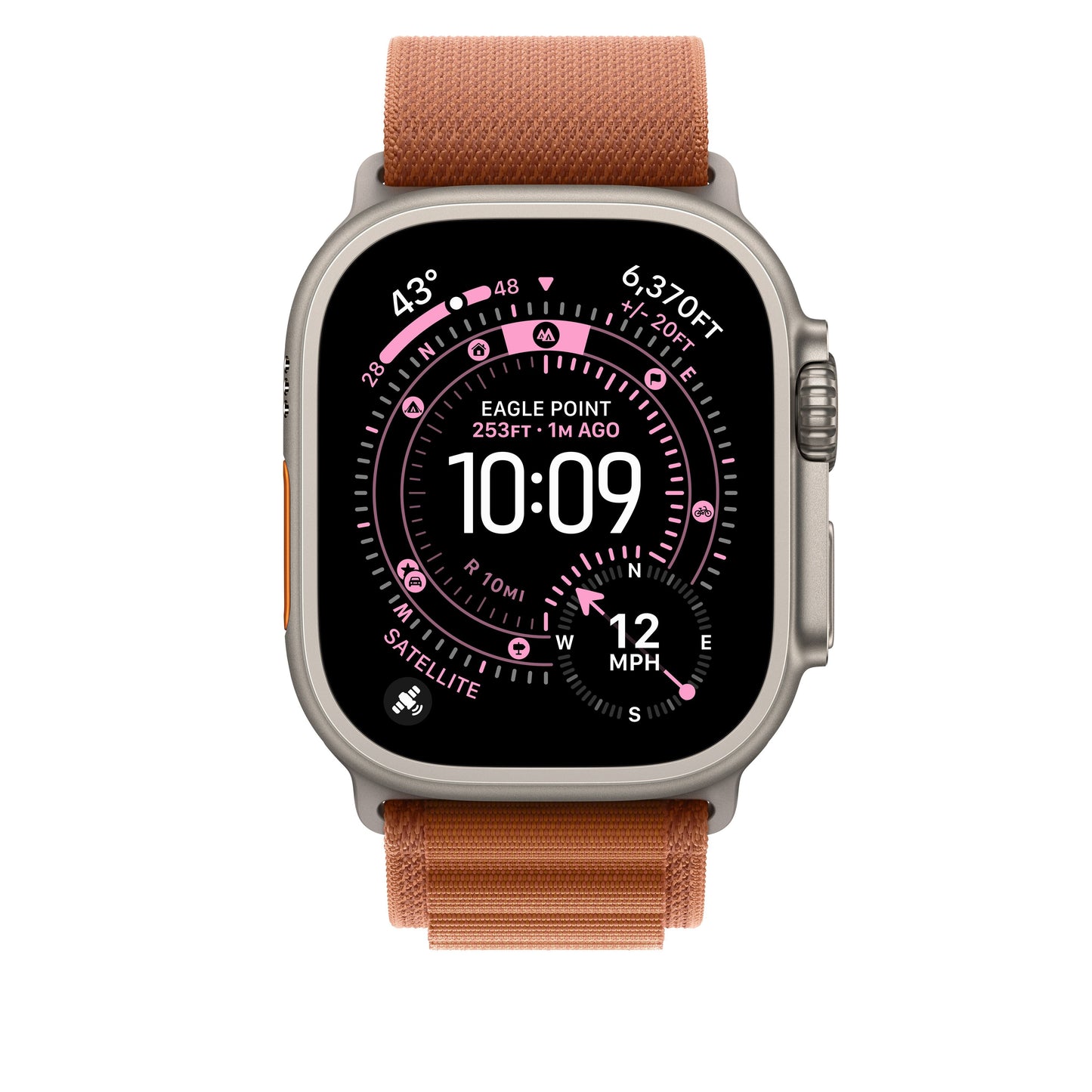 49mm Terracotta Alpine Loop - Medium - Natural Titanium Finish
