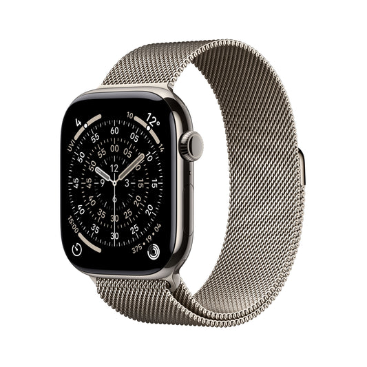 Apple Watch Series 11 GPS + Cellular 46mm Natural Titanium Case with Natural Milanese Loop - M/L