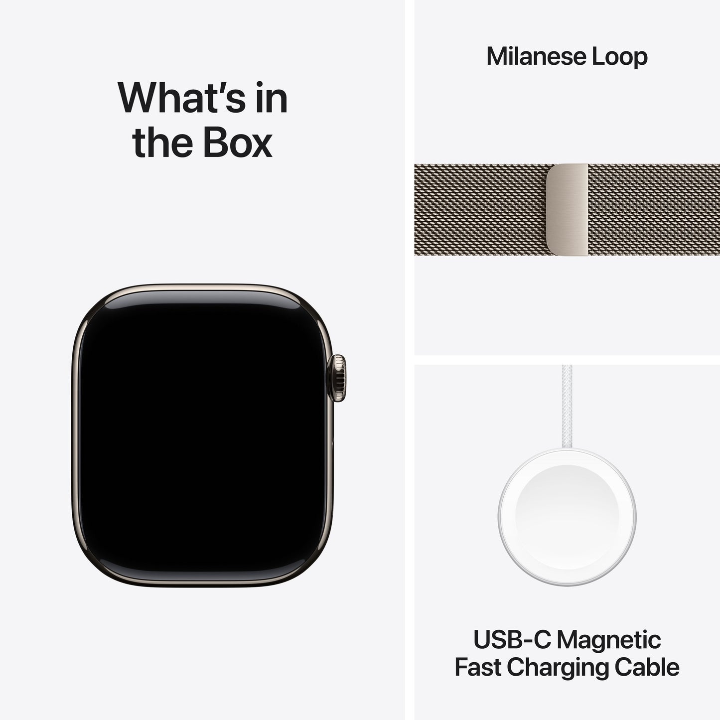 Apple Watch Series 11 GPS + Cellular 46mm Natural Titanium Case with Natural Milanese Loop - M/L