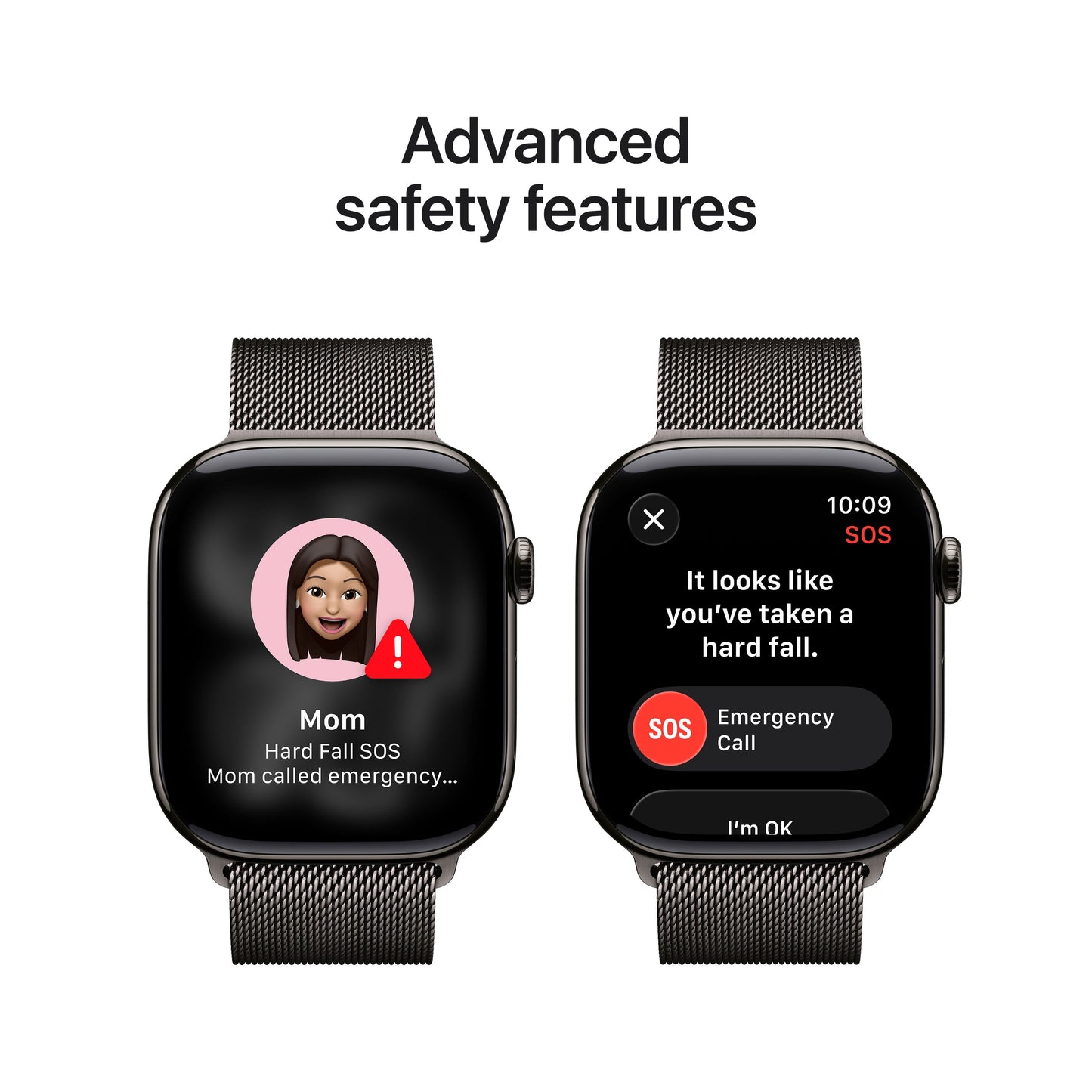 Apple Watch Series 11 GPS + Cellular 46mm Slate Titanium Case with Slate Milanese Loop - S/M