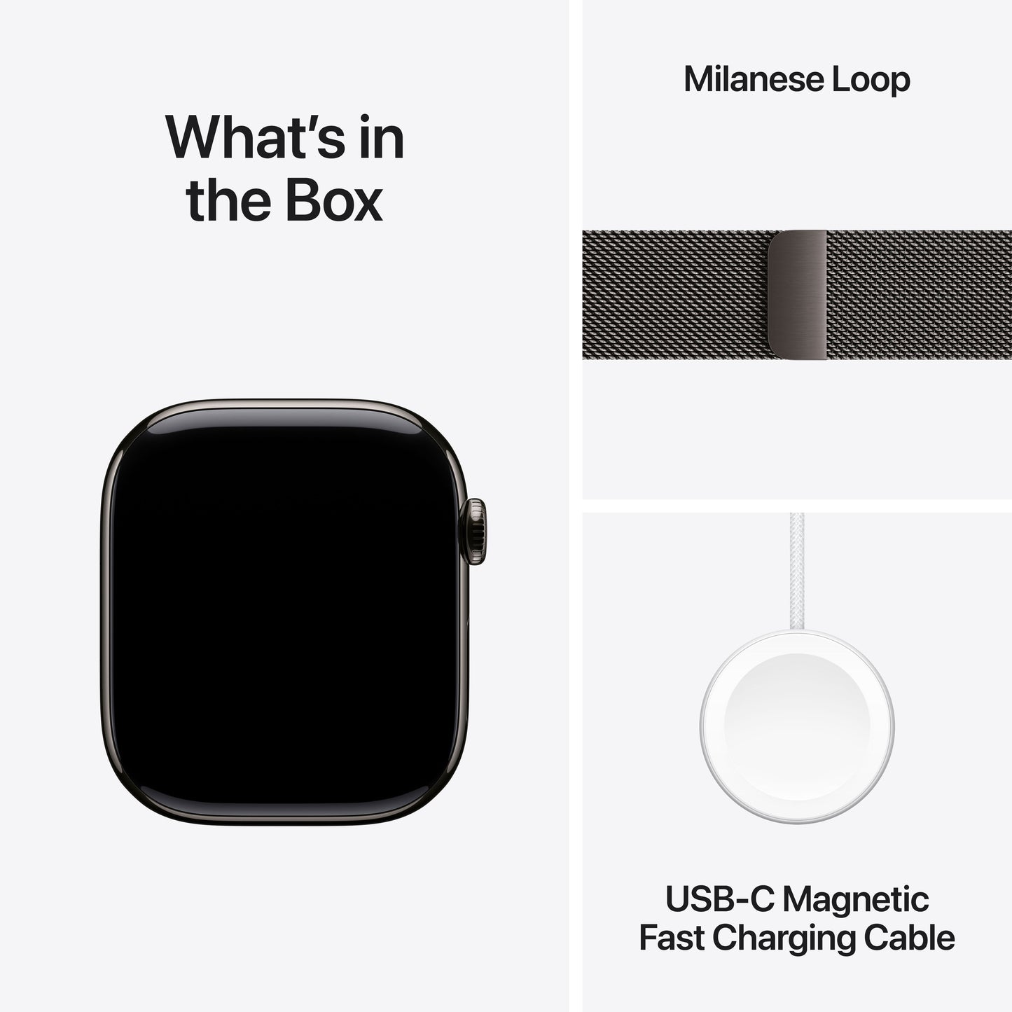 Apple Watch Series 11 GPS + Cellular 46mm Slate Titanium Case with Slate Milanese Loop - S/M