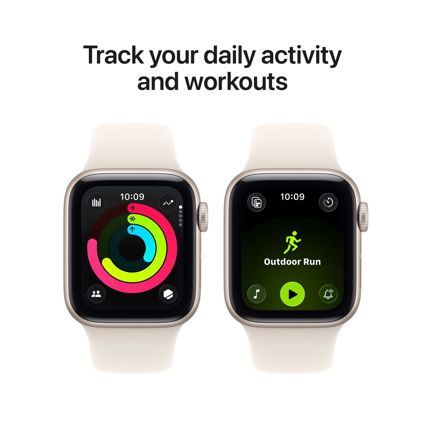 Apple Watch SE 3 GPS 40mm Starlight Aluminium Case with Starlight Sport Band - M/L
