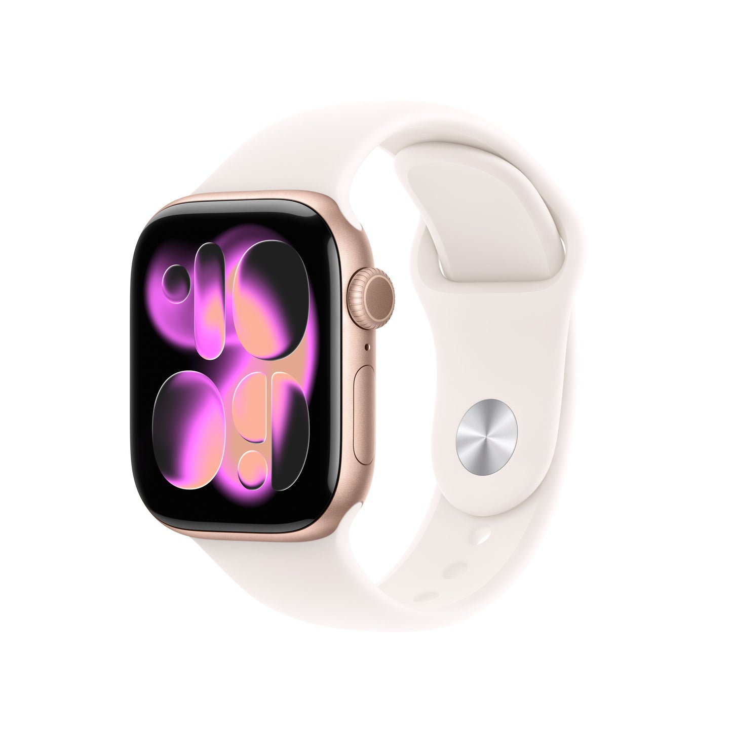 Apple Watch Series 11 GPS 42mm Rose Gold Aluminium Case with Light Blush Sport Band - S/M